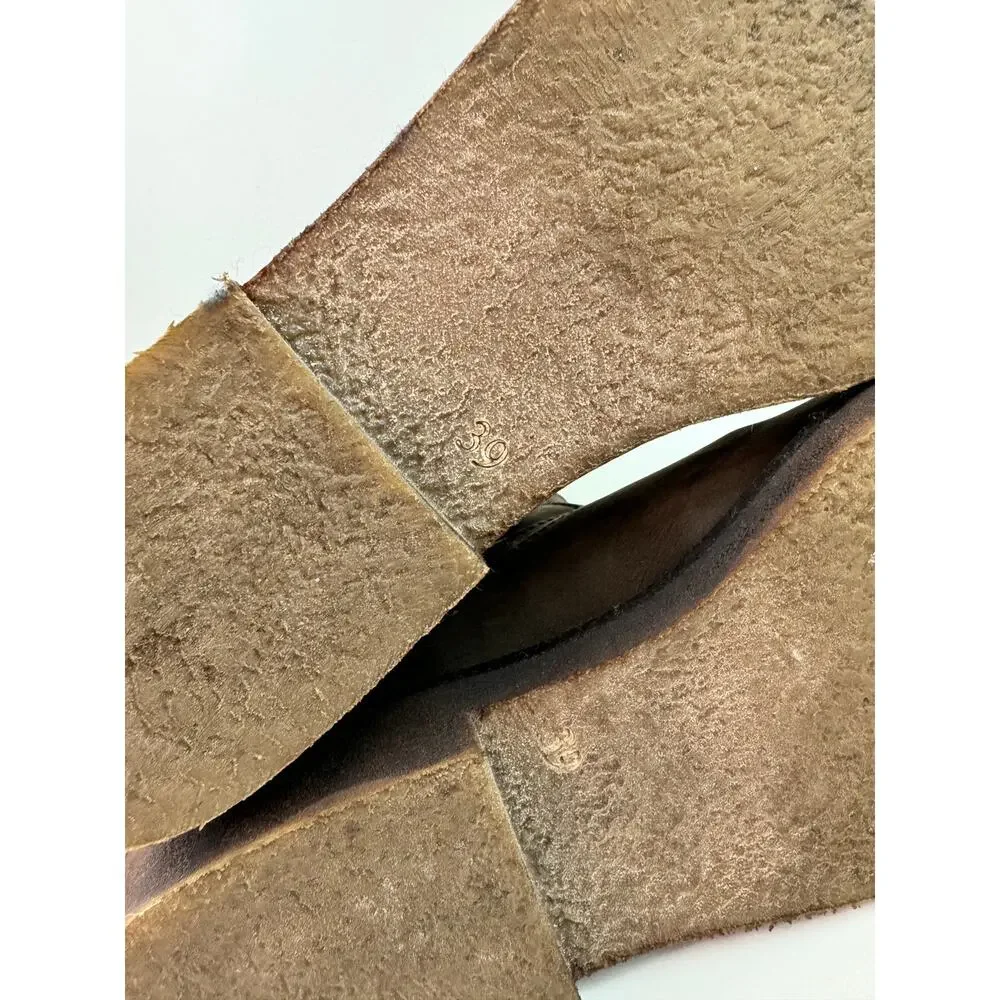 Le Jabot Suede Knee-High Boots Shearling Lined Convertible Fold Over Brown Sz 39
